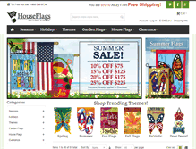 Tablet Screenshot of houseflags.com